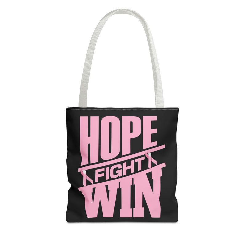 Hope, Fight, Win - Breast Cancer Survivor Tote Bag