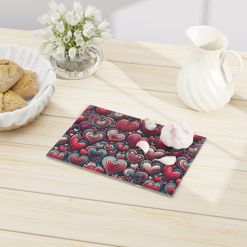 Decorative Heart Pattern Cutting Board