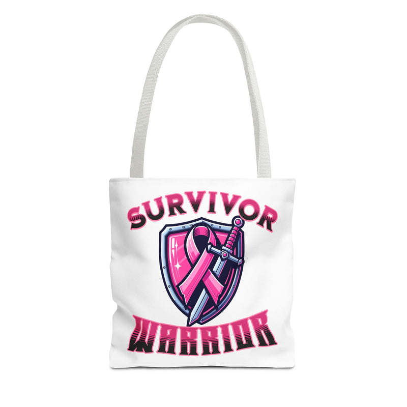 Survivor Warrior - Breast Cancer Survivor Pink Ribbon Tote Bag