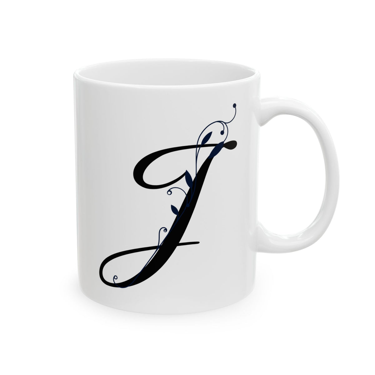 Letter "J" Decorative Monogram Design Coffee Mug