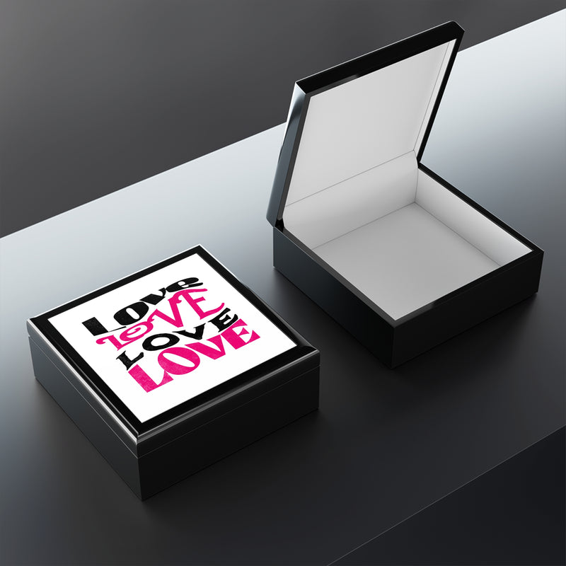 Love Typography - Romantic Jewelry Box