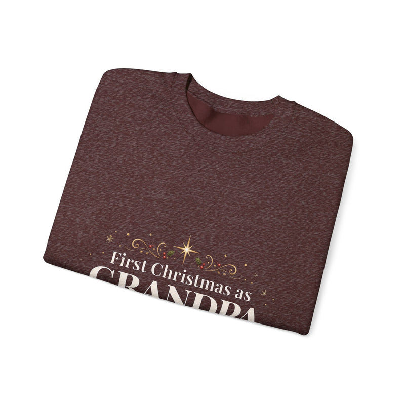 First Christmas as Grandpa Crewneck Sweatshirt | First Time Grandpa Christmas Gift