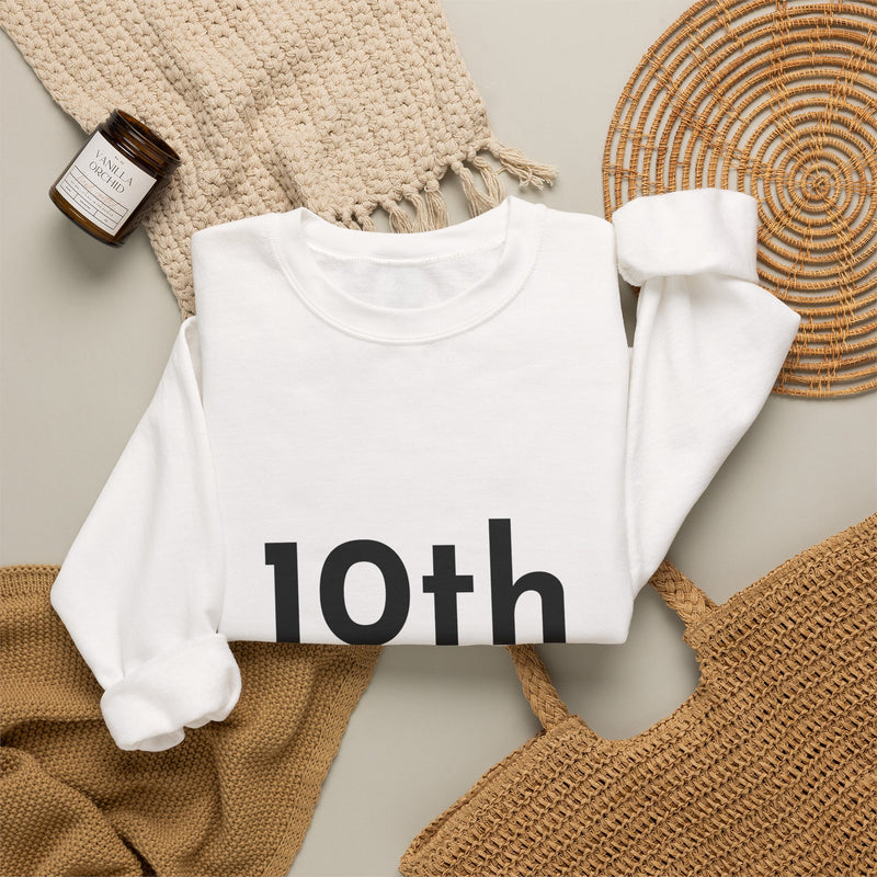 10th Wedding Anniversary Sweatshirt - Anniversary Gift for Couples