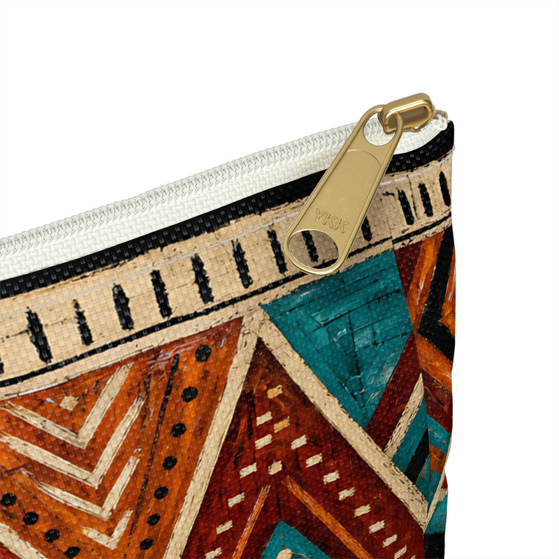 Abstract Geometric Warrior Pattern Accessory Pouch