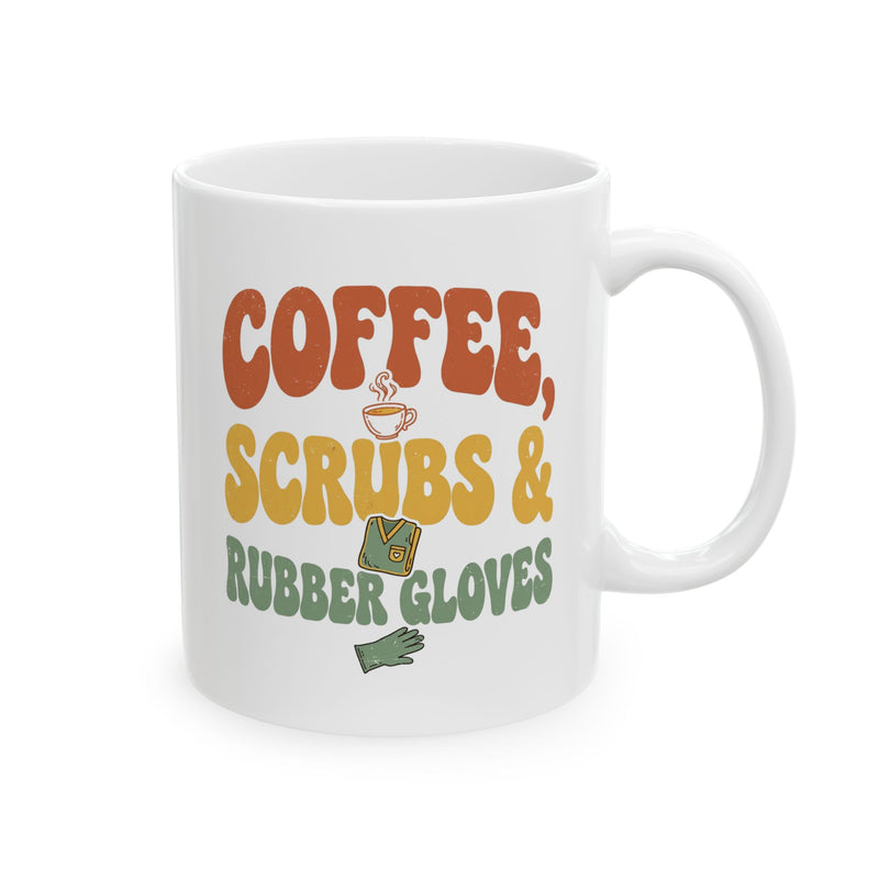 Coffee, Scents & Rubbies Retro Ceramic Mug — Funny Coffee Lover Gift (11oz, 15oz)