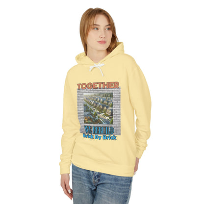 Together We Rebuild Unisex Lightweight Hooded Sweatshirt