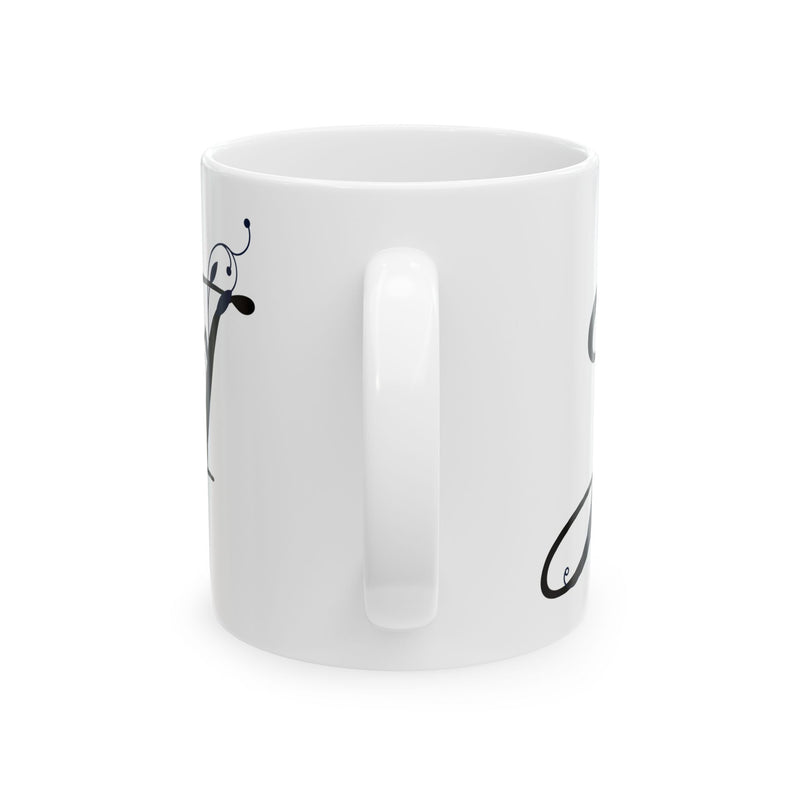 Letter "J" Decorative Monogram Design Coffee Mug