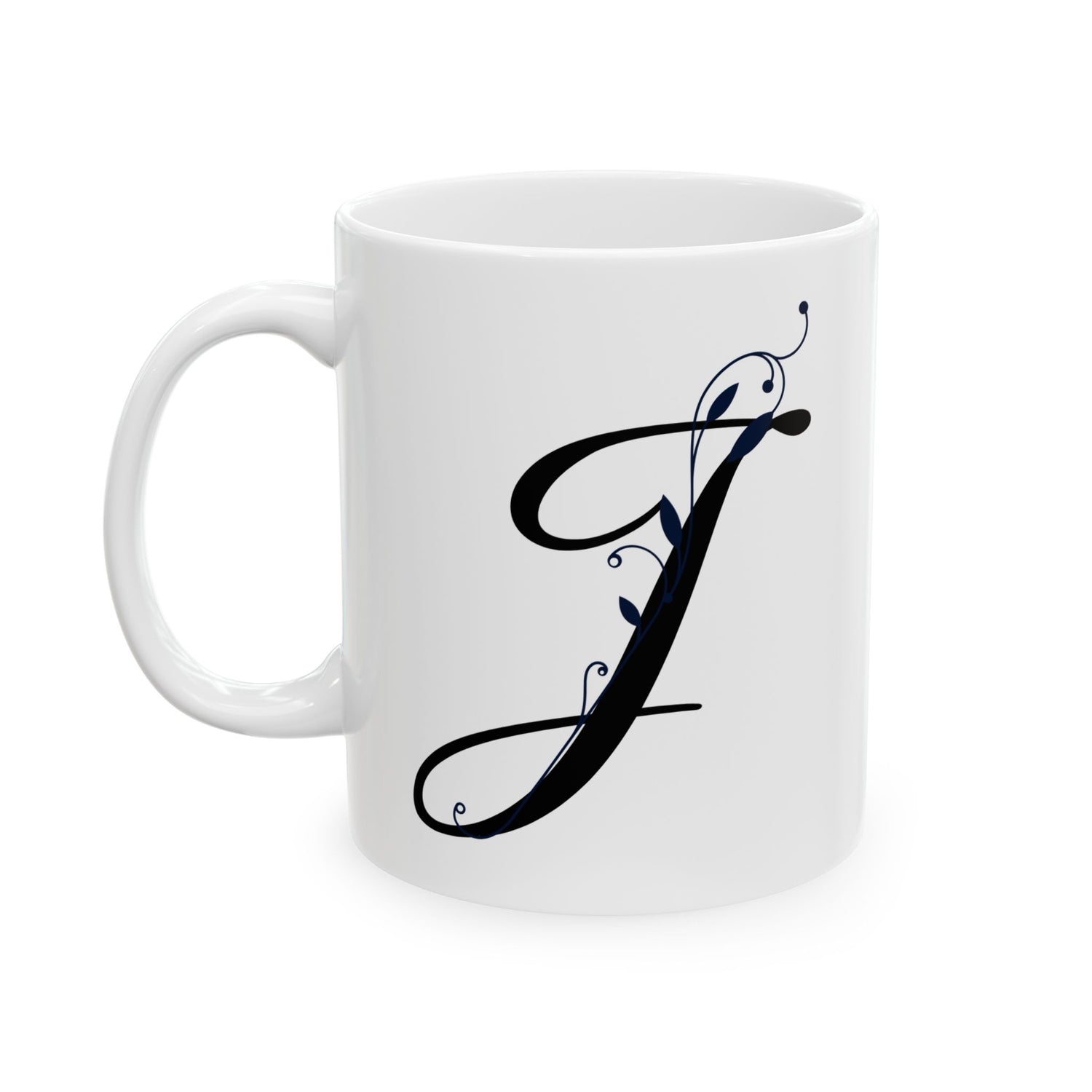 Letter "J" Decorative Monogram Design Coffee Mug