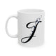 Letter "J" Decorative Monogram Design Coffee Mug