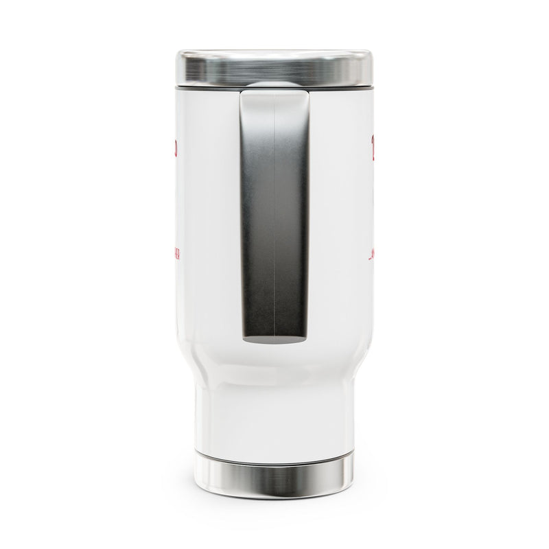 Let's Grow Old and Grumpy Together- Romantic Stainless Steel Travel Mug with Handle, 14oz