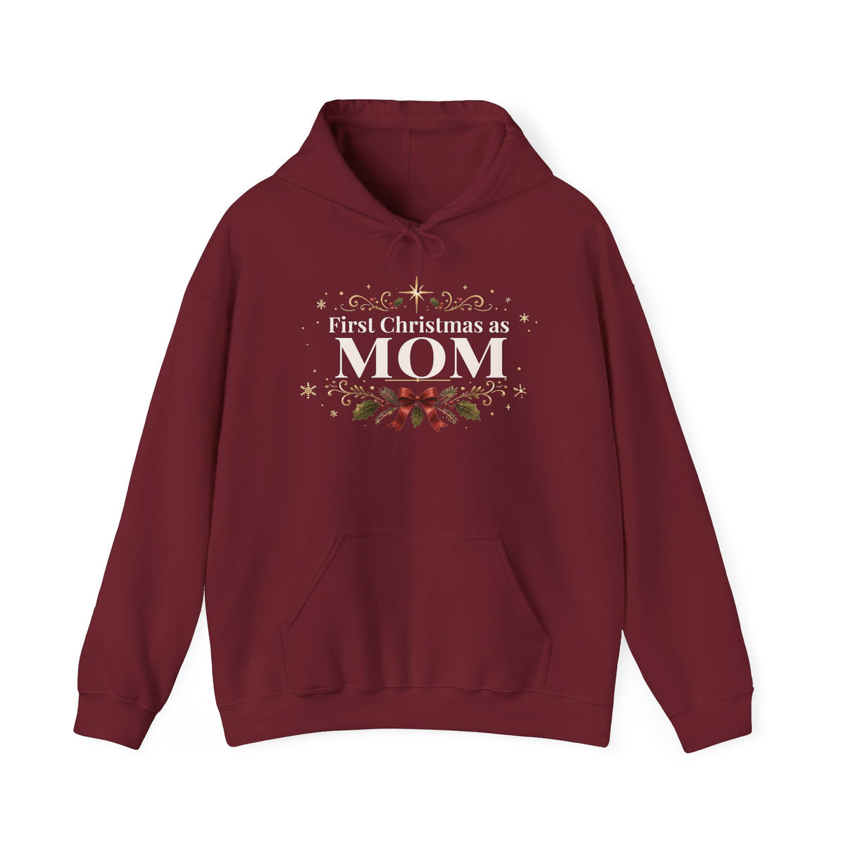 First Christmas as Mom Hoodie – New Mom Holiday Sweatshirt