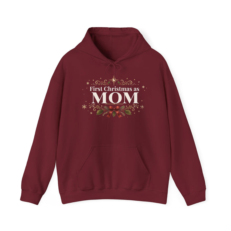 First Christmas as Mom Hoodie – New Mom Holiday Sweatshirt