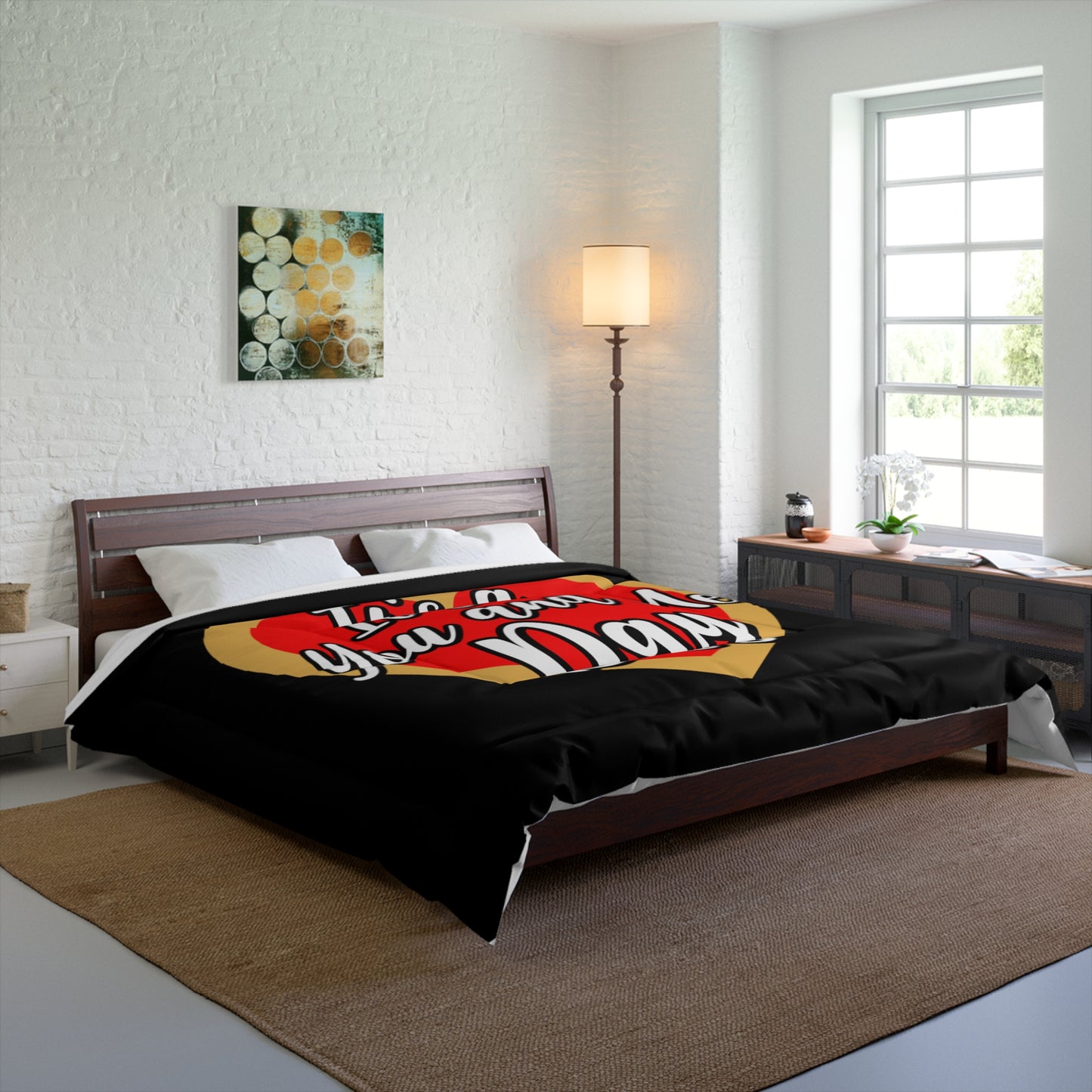 It's a You and Me Day Comforter - Black
