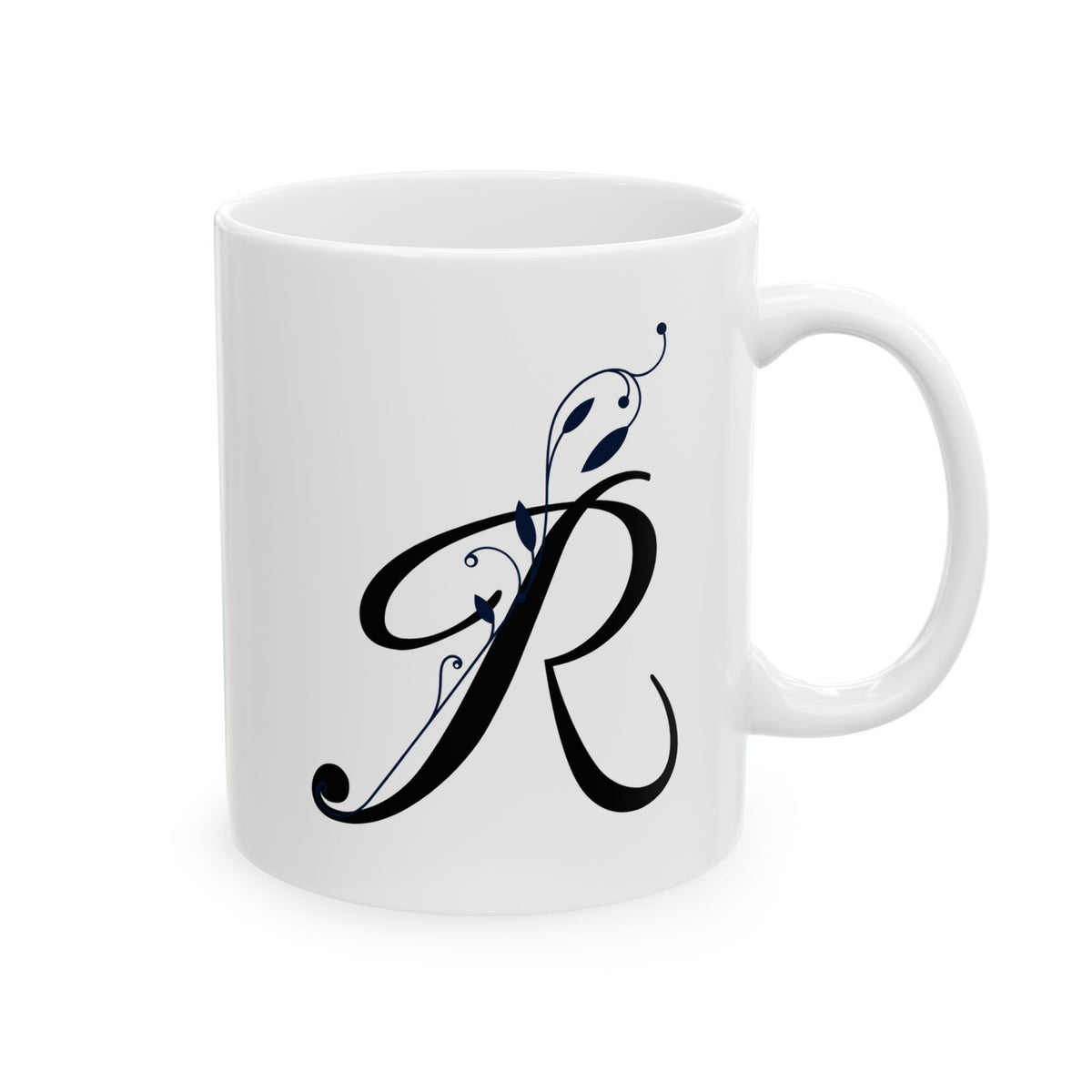 Letter "R" Decorative Monogram Design Coffee Mug