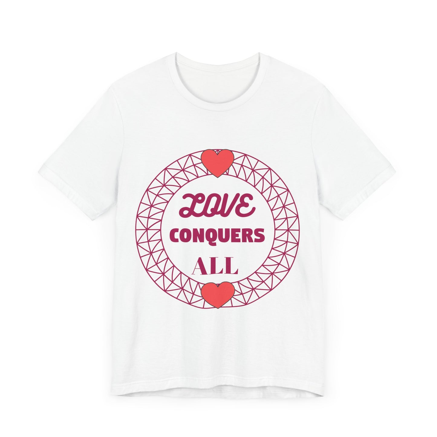 "Love Conquers All" Unisex Jersey Short Sleeve Tee