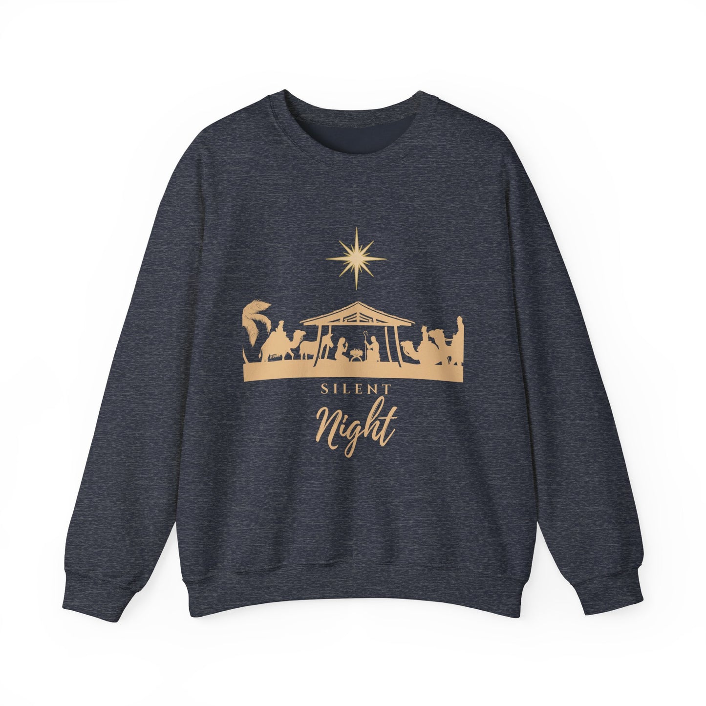 Silent Night - Christmas Nativity Unisex Heavy Blend™ Crewneck Sweatshirt