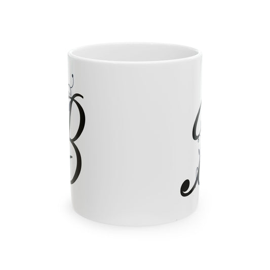 Letter "B" Decorative Monogram Design Coffee Mug