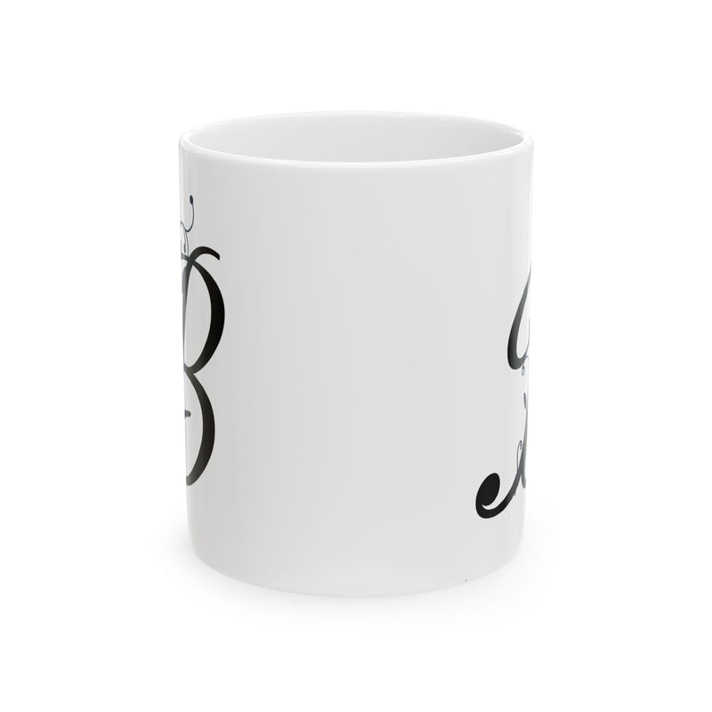 Letter "B" Decorative Monogram Design Coffee Mug