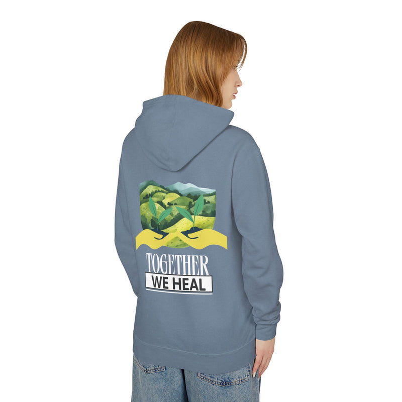 Together We Heal Unisex Lightweight Hooded Sweatshirt