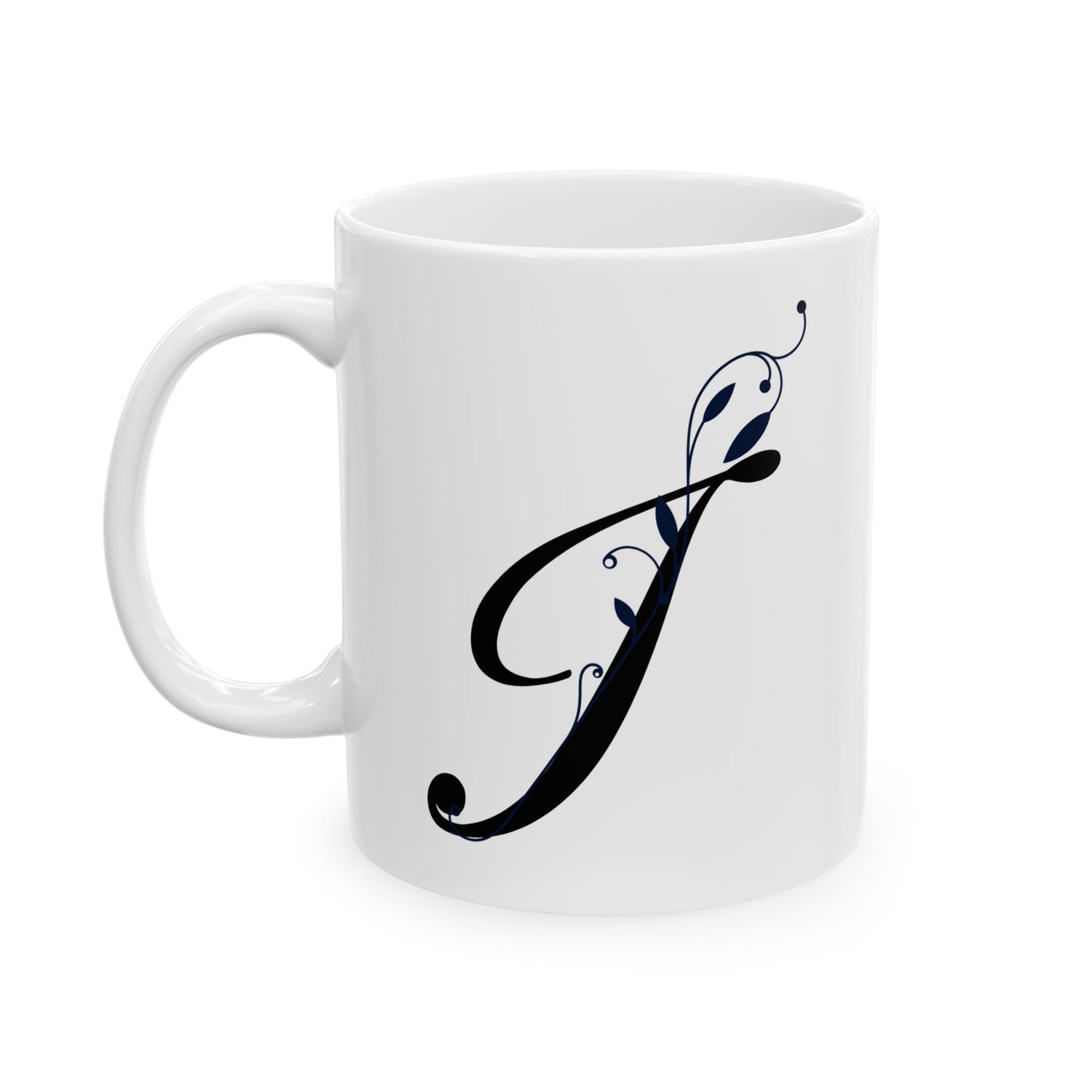 Letter "I" Decorative Monogram Design Coffee Mug