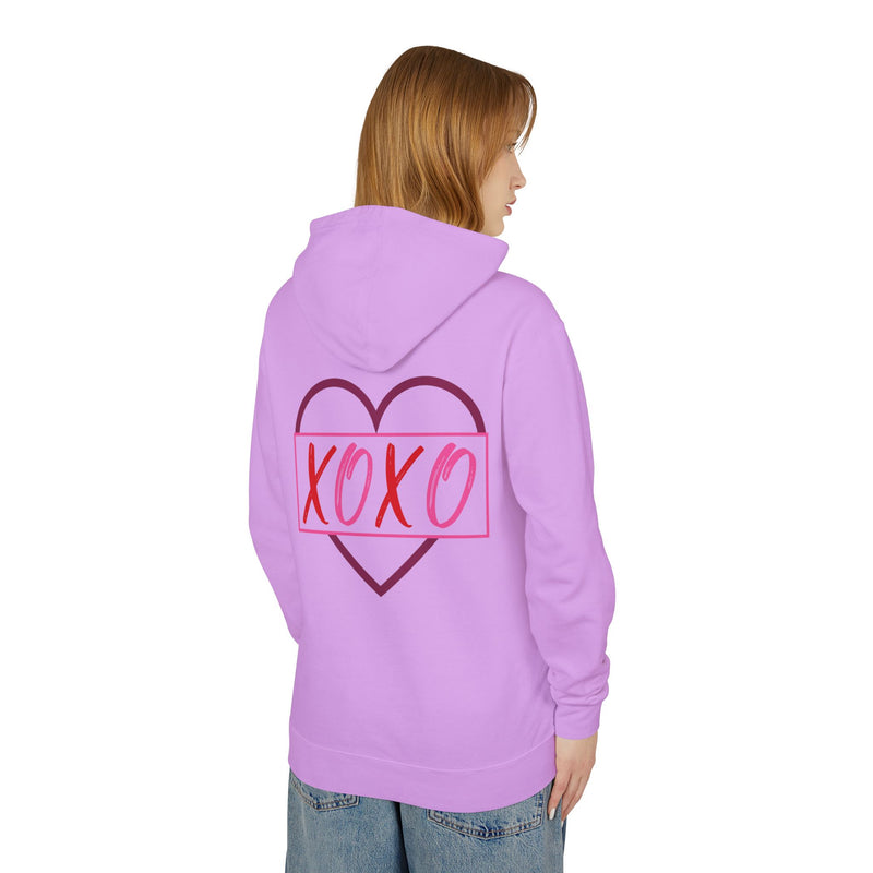 XOXO Romantic Unisex Lightweight Hooded Sweatshirt