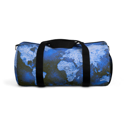 Blue World Map Duffel Bag