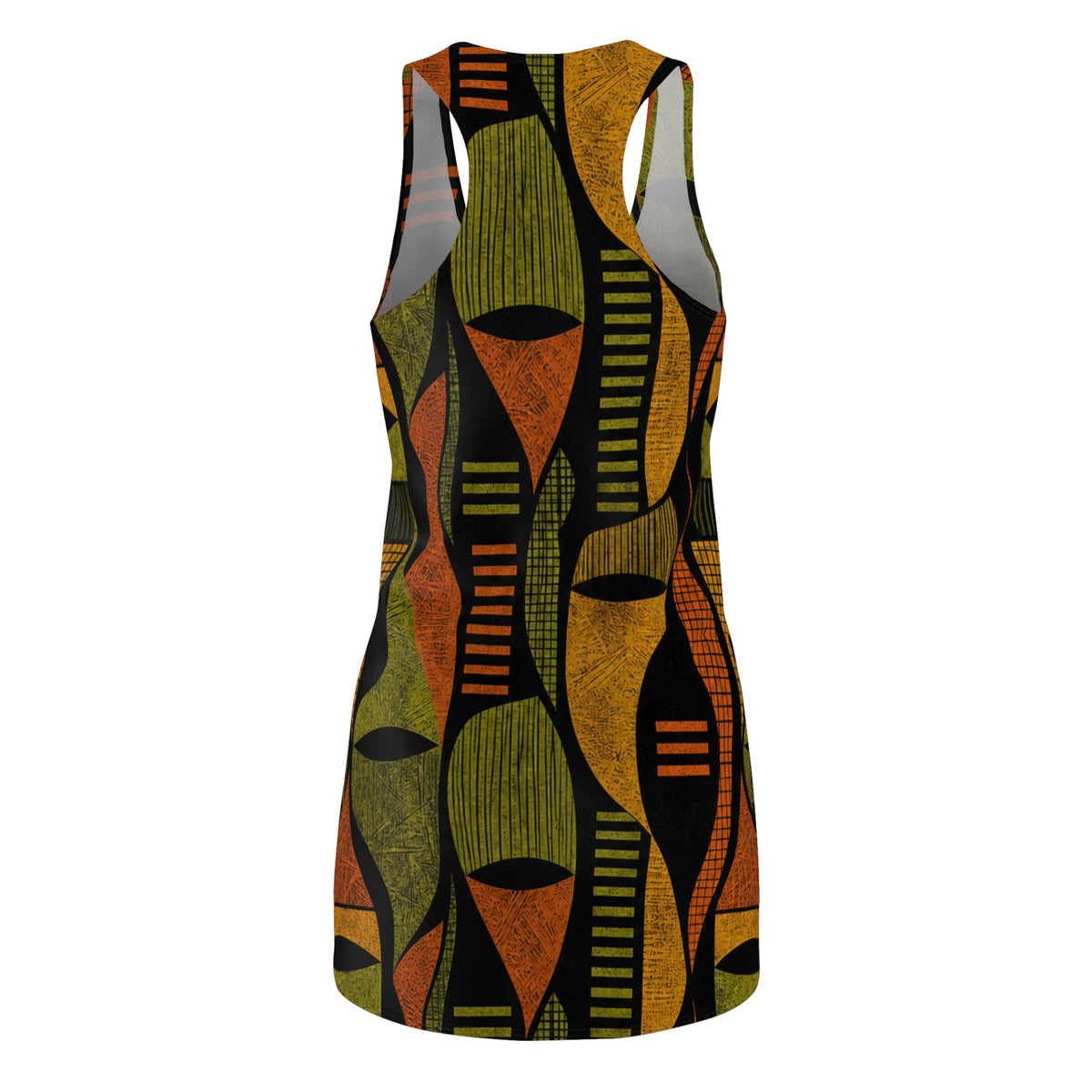 Geometric African Print Racerback Dress