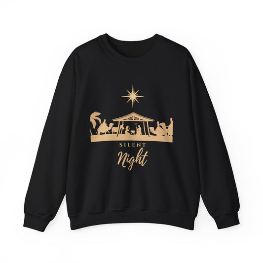 Silent Night - Christmas Nativity Unisex Heavy Blend™ Crewneck Sweatshirt