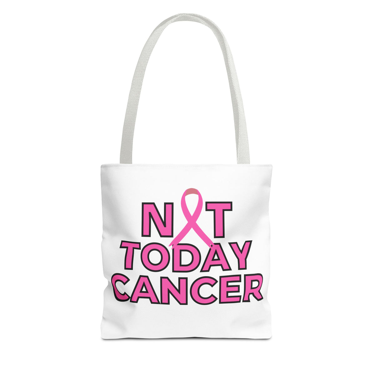 Not Today Cancer Pink Ribbon Tote Bag – Breast Cancer Awareness Tote