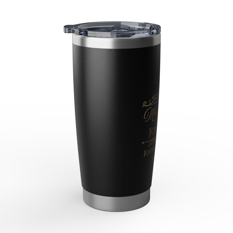 Mr. & Mrs. Wedding Tumbler 20oz | Gold Newlywed Gift