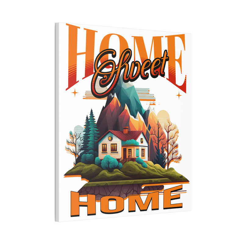 Home Sweet Home Canvas Wall Art Stretched, 0.75"