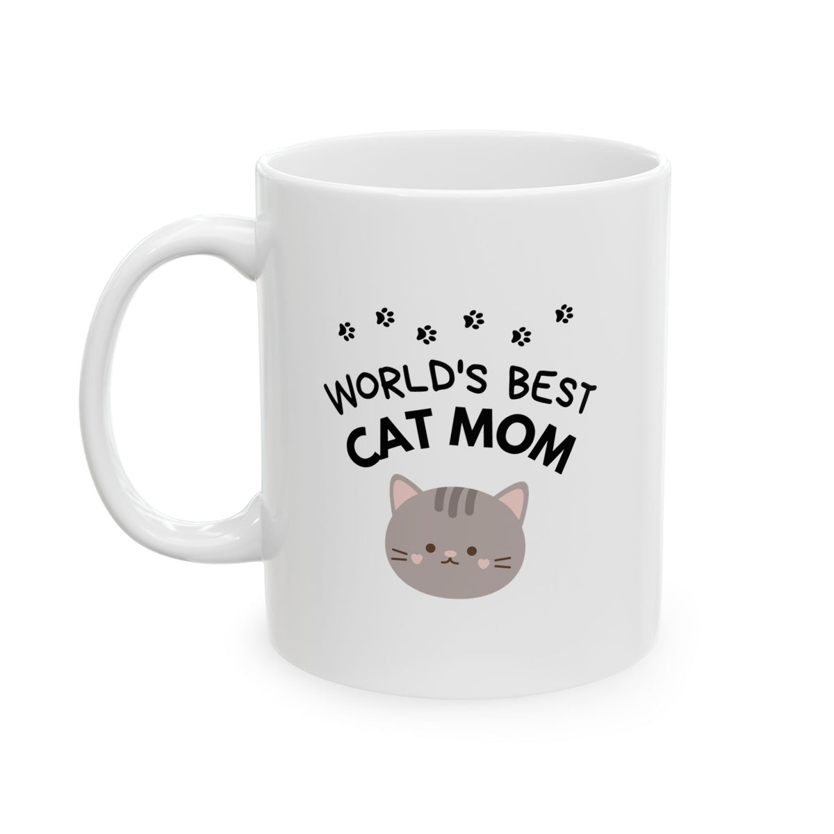 World's Best Cat Mom Coffee Mug 11oz - Cute Cat Lover Gift
