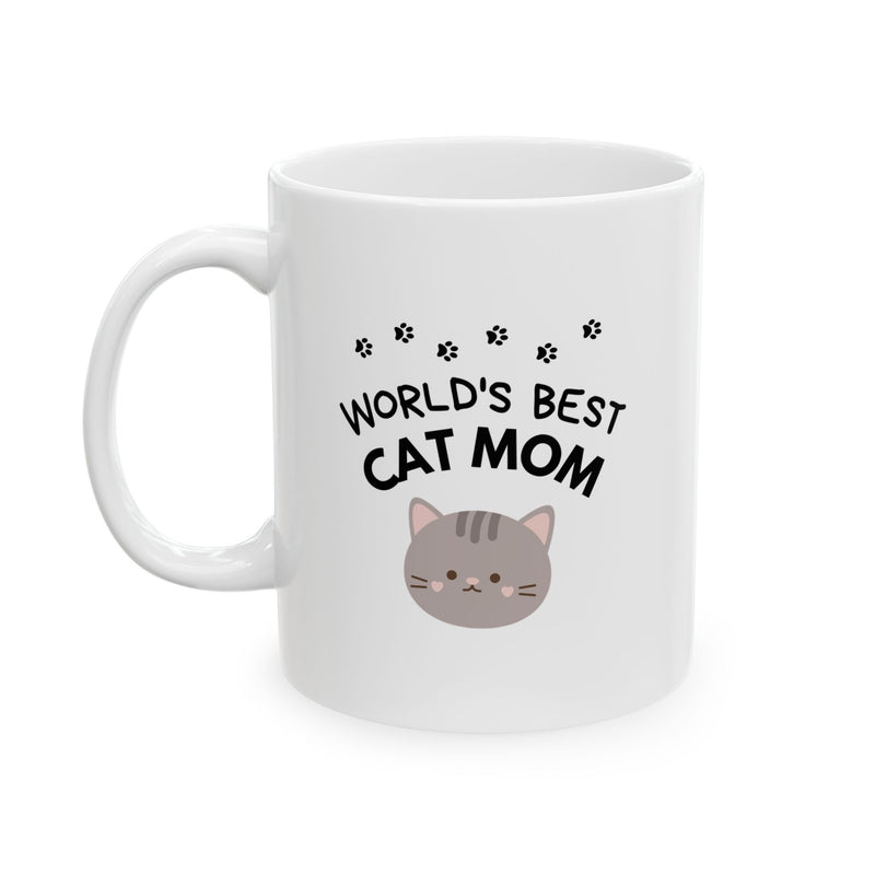 World's Best Cat Mom Coffee Mug 11oz - Cute Cat Lover Gift