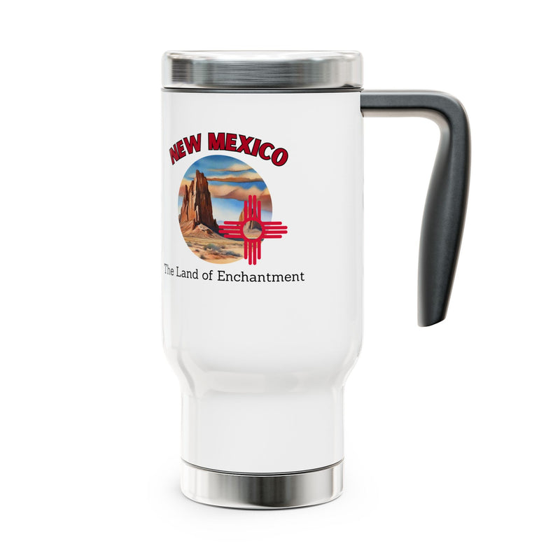 New Mexico Stainless Steel Travel Mug with Handle, 14oz