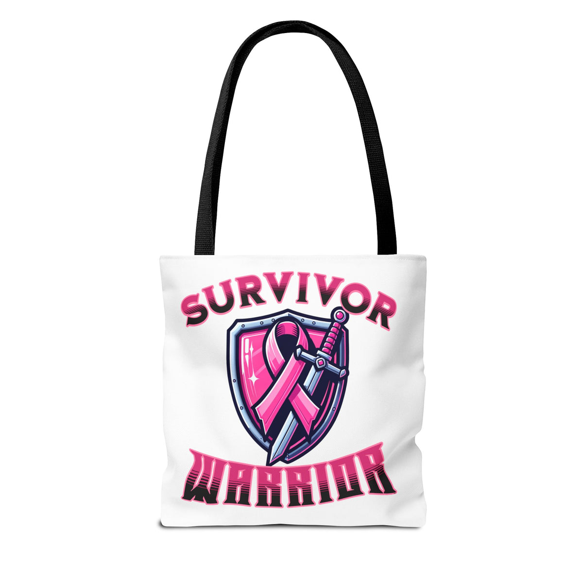 Survivor Warrior - Breast Cancer Survivor Pink Ribbon Tote Bag
