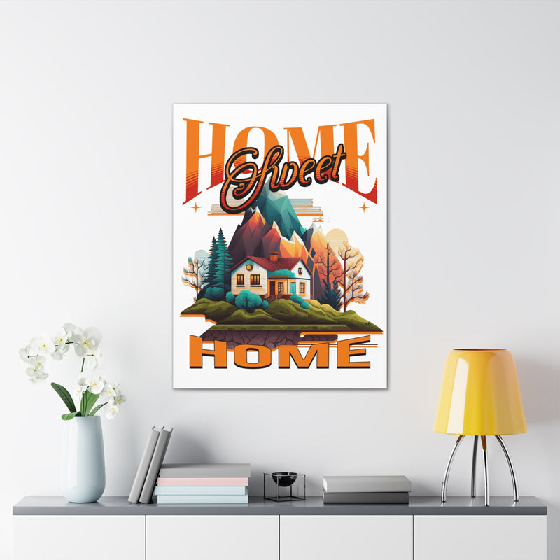 Home Sweet Home Canvas Wall Art Stretched, 0.75"