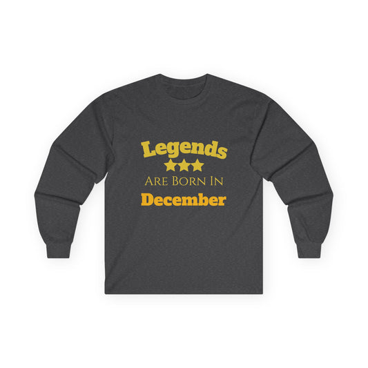 Personalized "Legends are Born in..." Birthday Unisex Ultra Cotton Long Sleeve Tee