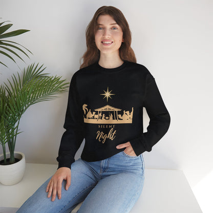 Silent Night - Christmas Nativity Unisex Heavy Blend™ Crewneck Sweatshirt