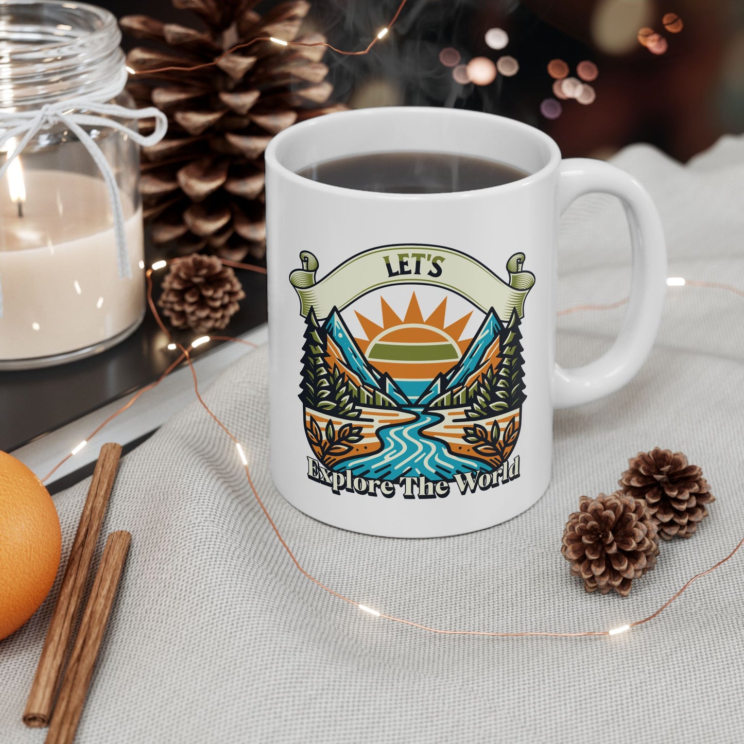Let's Explore The World Coffee Mug