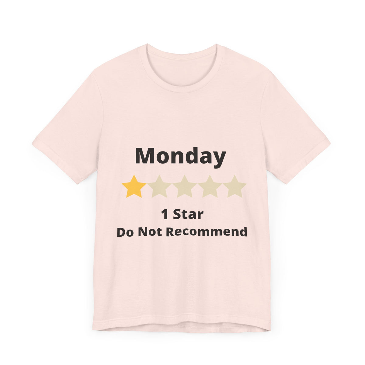 Funny Monday 1 Star Rating - Unisex Jersey Short Sleeve Tee