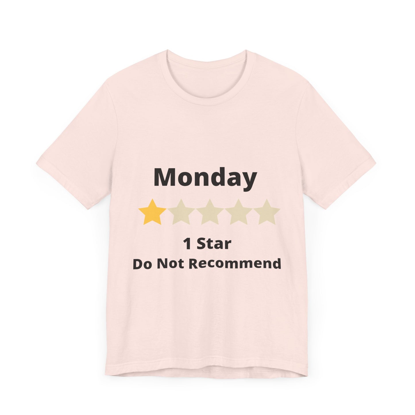 Funny Monday 1 Star Rating - Unisex Jersey Short Sleeve Tee