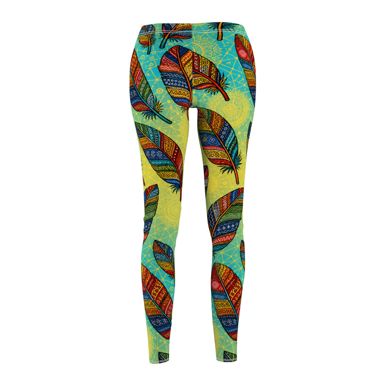 Boho Feathers Women's Casual Leggings (AOP)