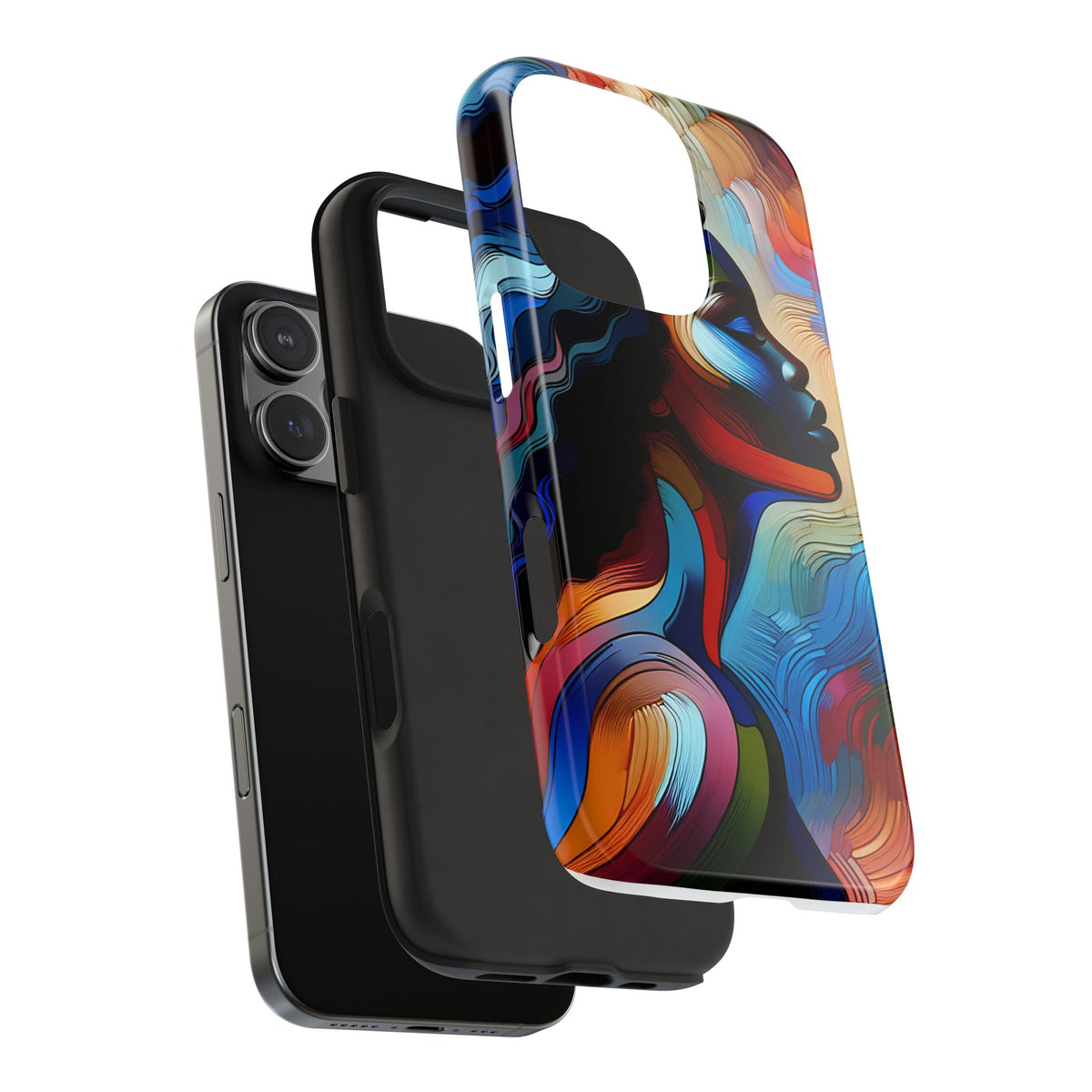 "Sista" Colorful Abstract Art - Tough Phone Cases for iPhone 16
