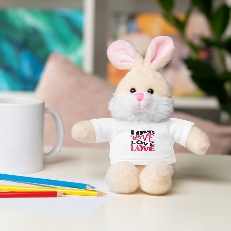 Love Typography - Romantic Stuffed Animals with Tee
