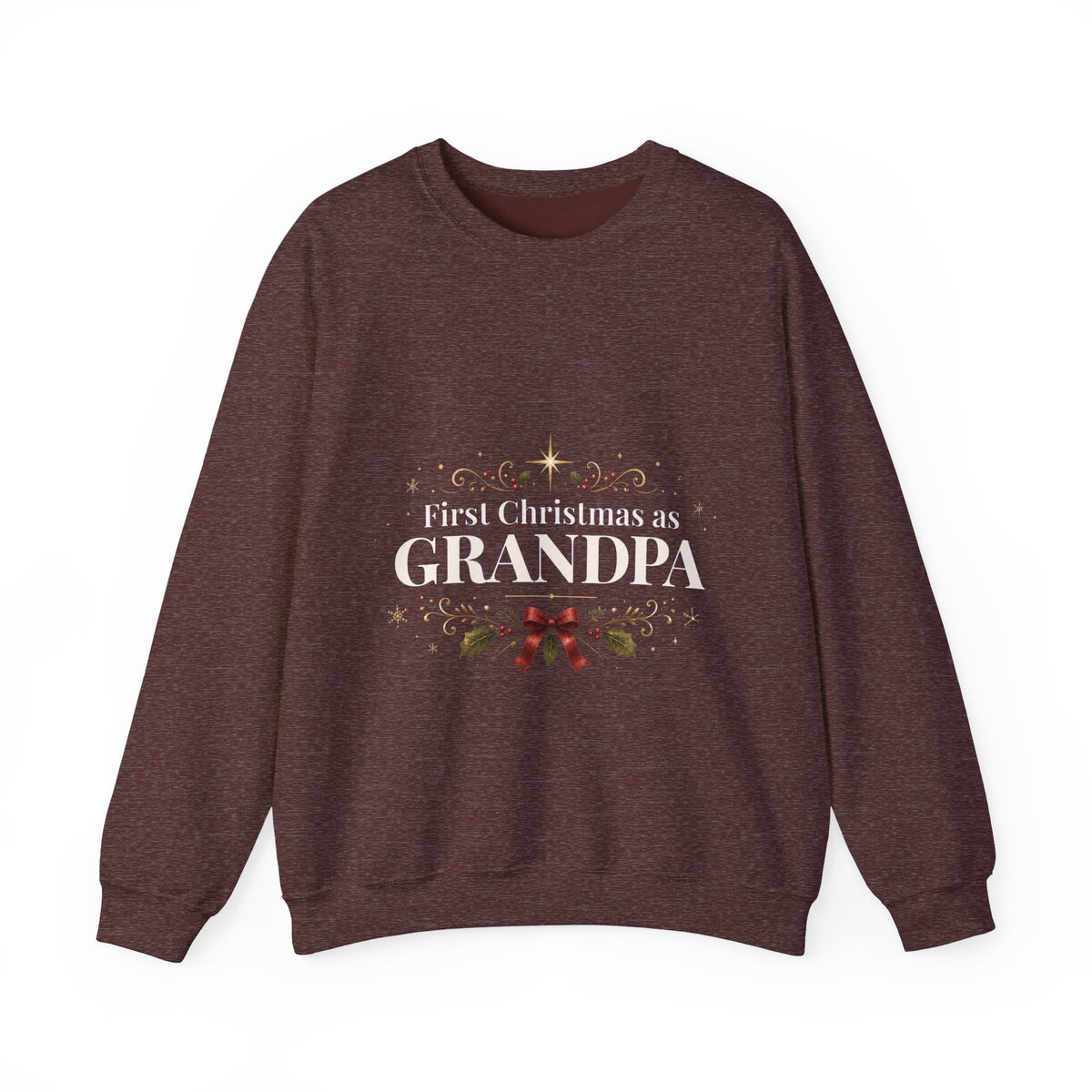First Christmas as Grandpa Crewneck Sweatshirt | First Time Grandpa Christmas Gift