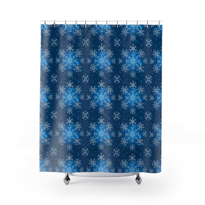 Magical Holiday Snowflake Shower Curtain