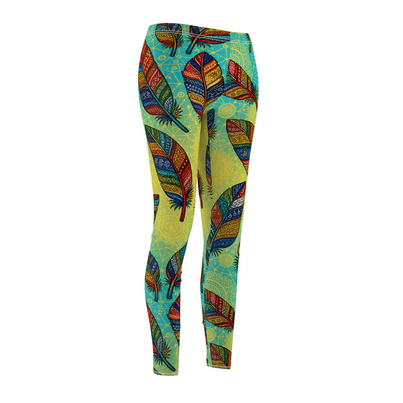 Boho Feathers Women's Casual Leggings (AOP)