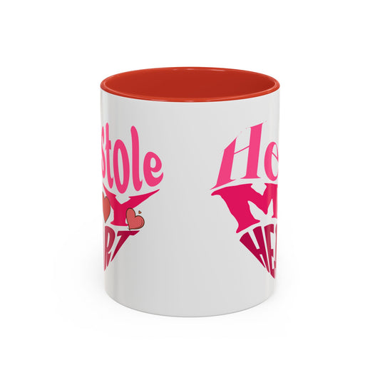 He Stole My Heart - Romantic Accent Coffee Mug (11, 15oz)