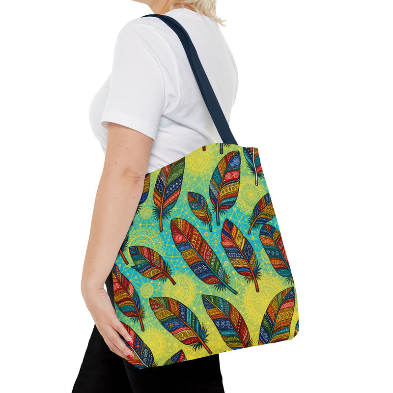Boho Feathers Tote Bag (AOP)