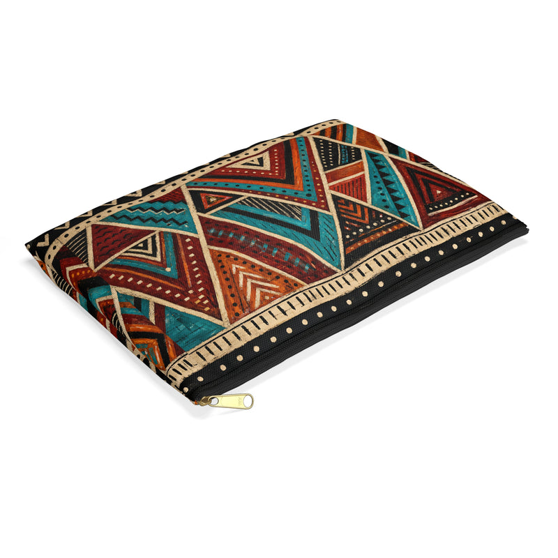 Abstract Geometric Warrior Pattern Accessory Pouch